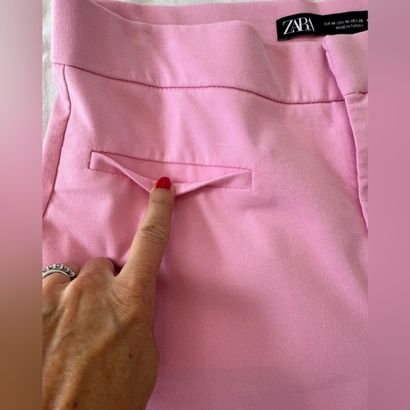 Zara Mini Flare Trousers Pants in Bubble Gum Pink - Picture 7 of 10
